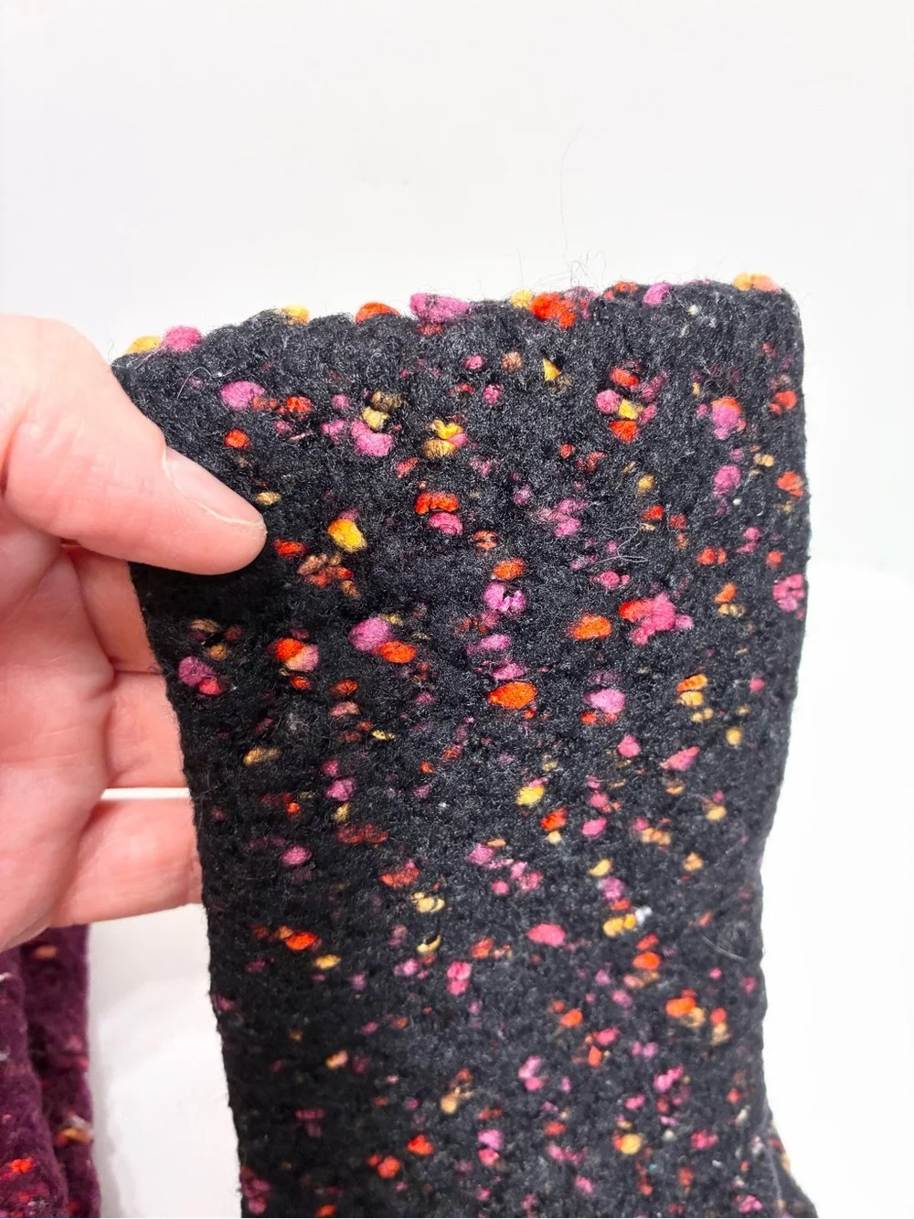 3 Pair Y2K Thick Cozy Confetti Knit Crew Socks Women’s S/M